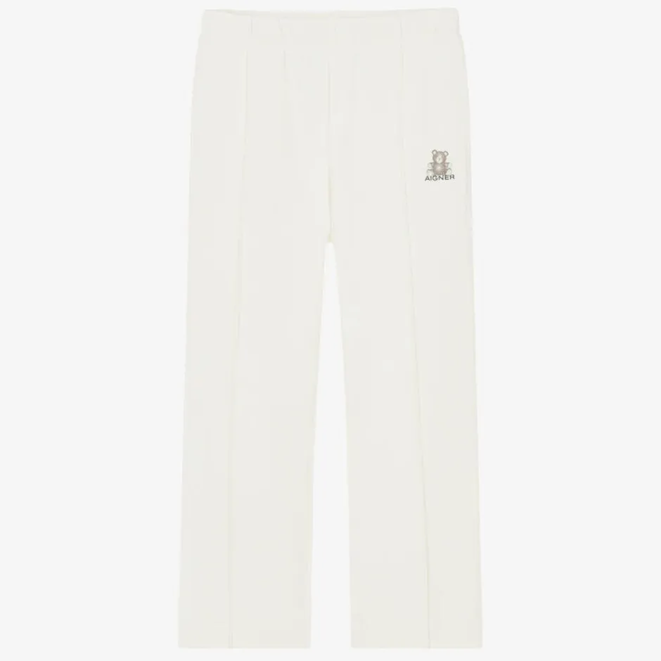 AIGNER Girls Ivory Cotton Joggers Outlet