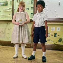 Carlomagno Girls Ivory Cotton Knee Length Socks Discount