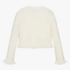 Angels Face Girls Ivory Cotton Knit Cardigan Vanilla Hot