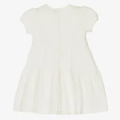 AIGNER Girls Ivory Cotton Necklace Print Dress Discount