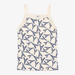 Petit Bateau Girls Ivory Cotton Paris Vests (2 Pack) Hot