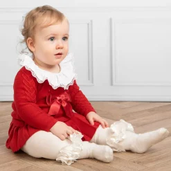 Caramelo Kids Girls Ivory Cotton Ruffle Tights Sale