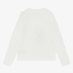 Billieblush Girls Ivory Cotton Sequin Top Sale