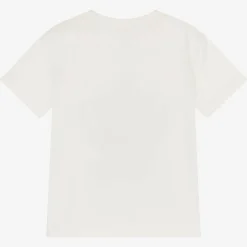 Stella McCartney Kids Girls Ivory Cotton Star Fringe T-Shirt Sale
