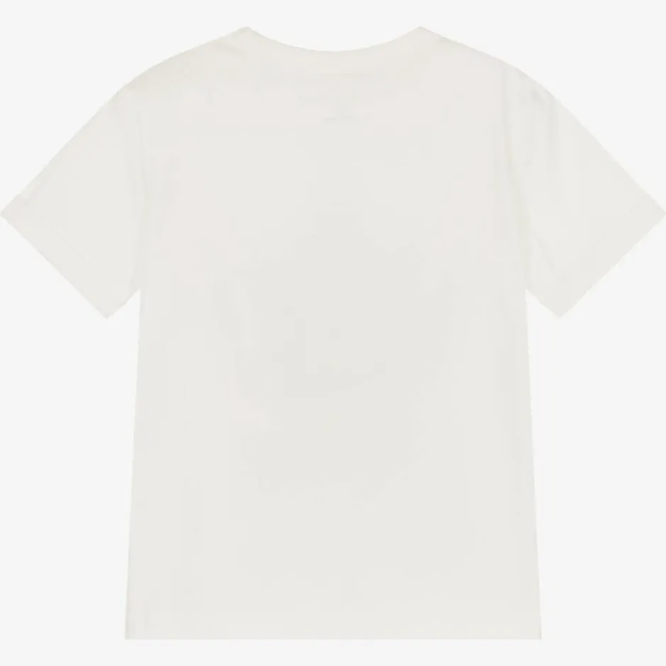 Stella McCartney Kids Girls Ivory Cotton Star Fringe T-Shirt Sale