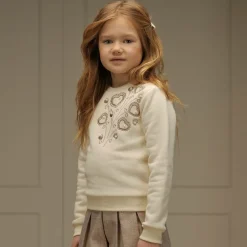 Le Chic Girls Ivory Cotton Sweatshirt Best