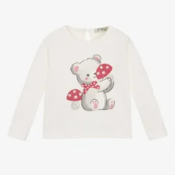 Everything Must Change Girls Ivory Cotton Teddy Bear Top Outlet