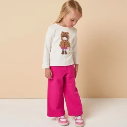 iDO Baby Girls Ivory Cotton Teddy Top New