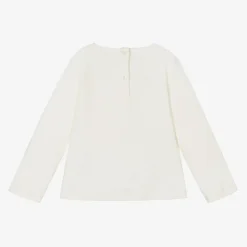 iDO Baby Girls Ivory Cotton Teddy Top New