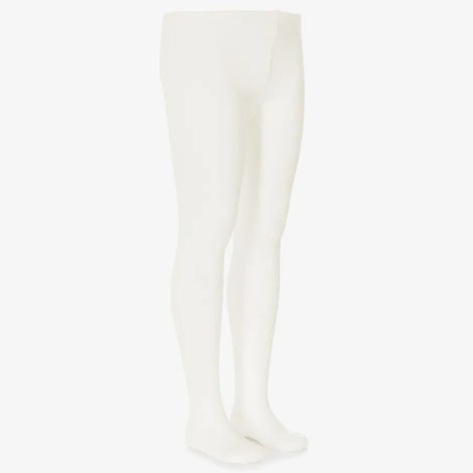 Chloé Girls Ivory Cotton Tights Discount