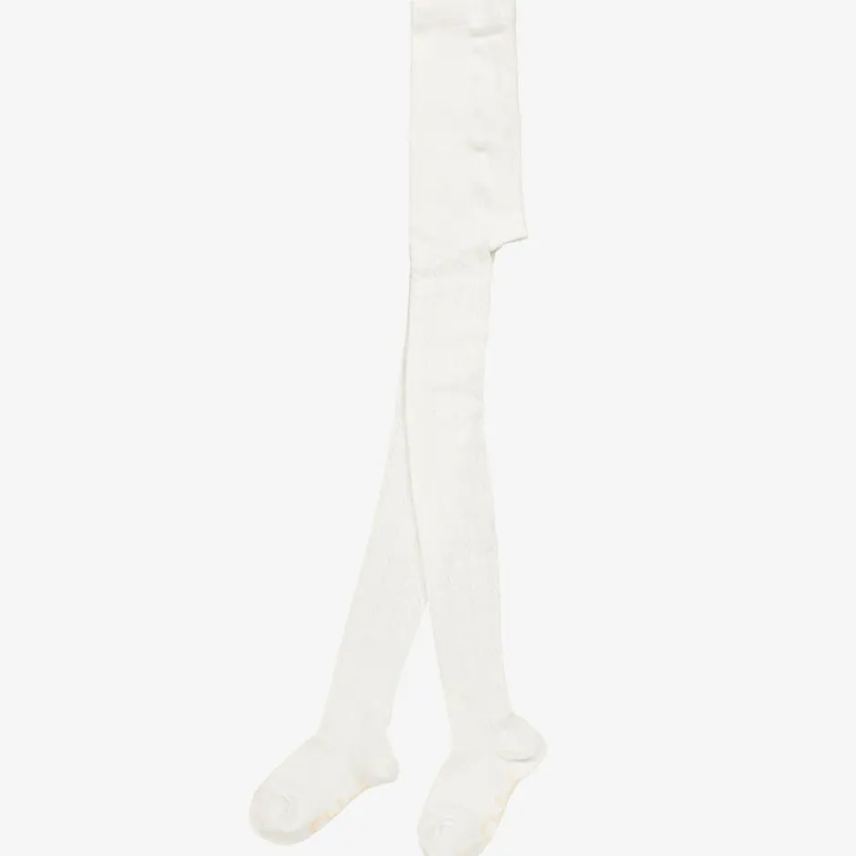 Chloé Girls Ivory Cotton Tights Discount