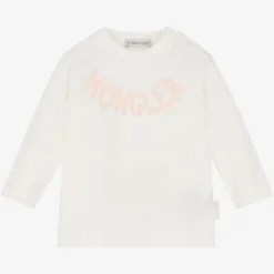 Moncler Enfant Girls Ivory Cotton Top Outlet