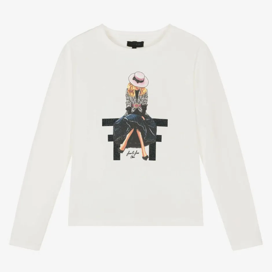 Fun amp; Fun Girls Ivory Cotton Top