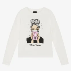 Fun amp; Fun Girls Ivory Cotton Top Online