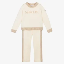 Moncler Enfant Girls Ivory Cotton Tracksuit Hot