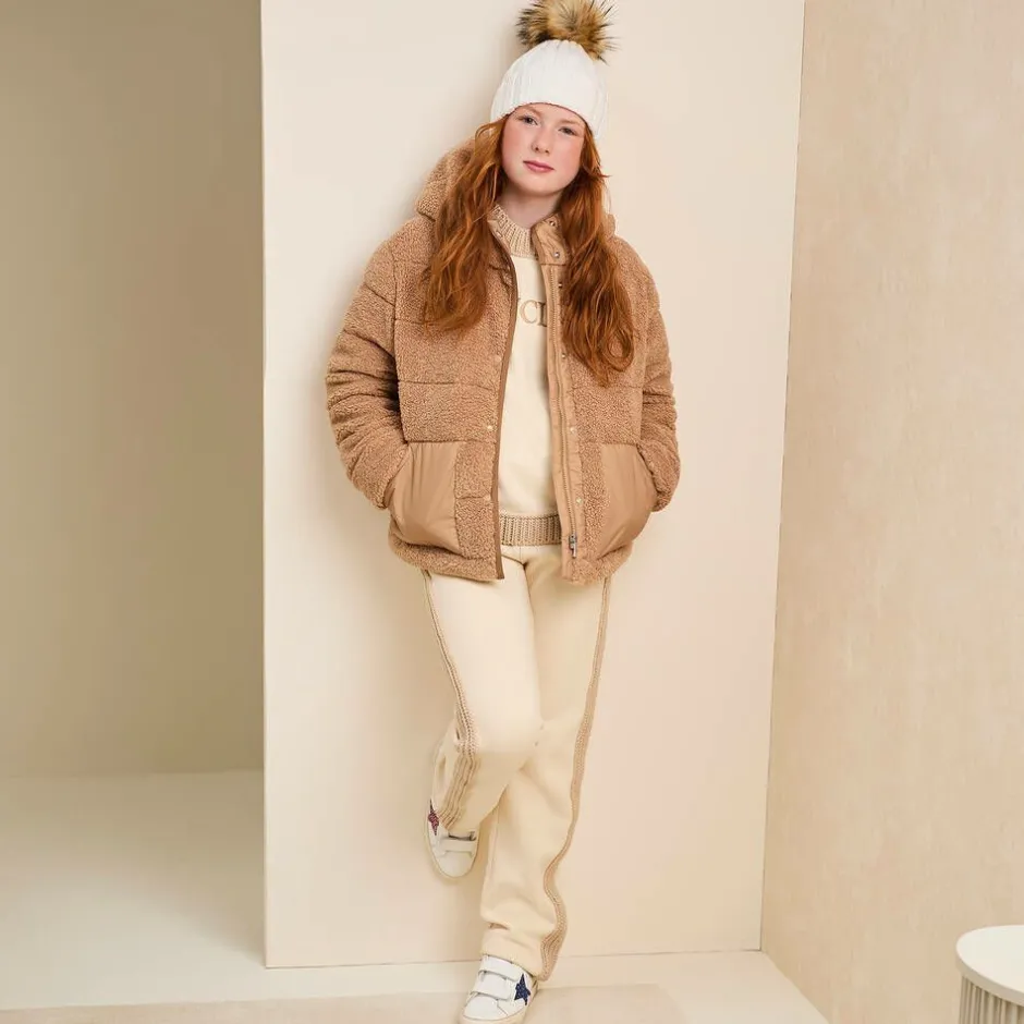 Moncler Enfant Girls Ivory Cotton Tracksuit Hot