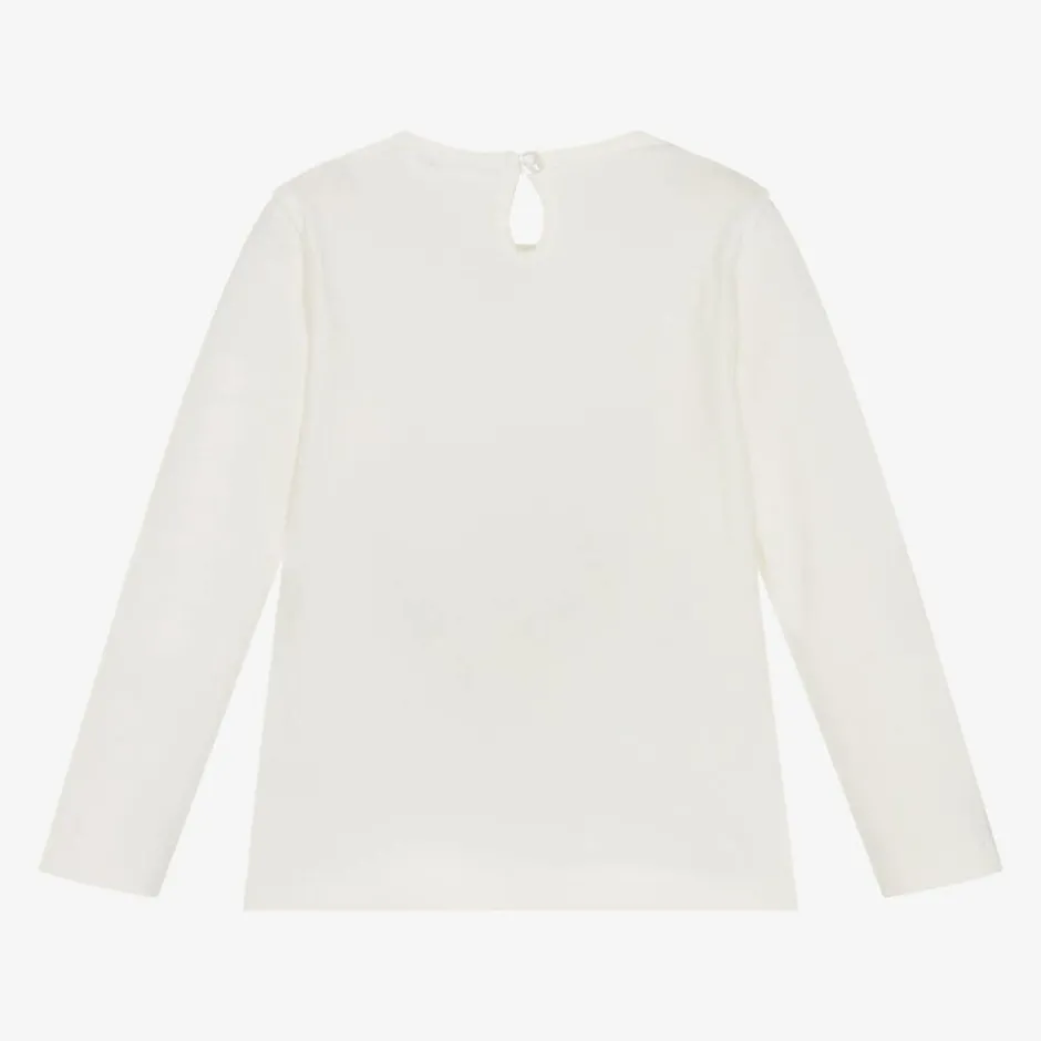 Everything Must Change Girls Ivory Cotton Trainer Print Top Discount