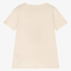 Moncler Enfant Girls Ivory Cotton T-Shirt Sale
