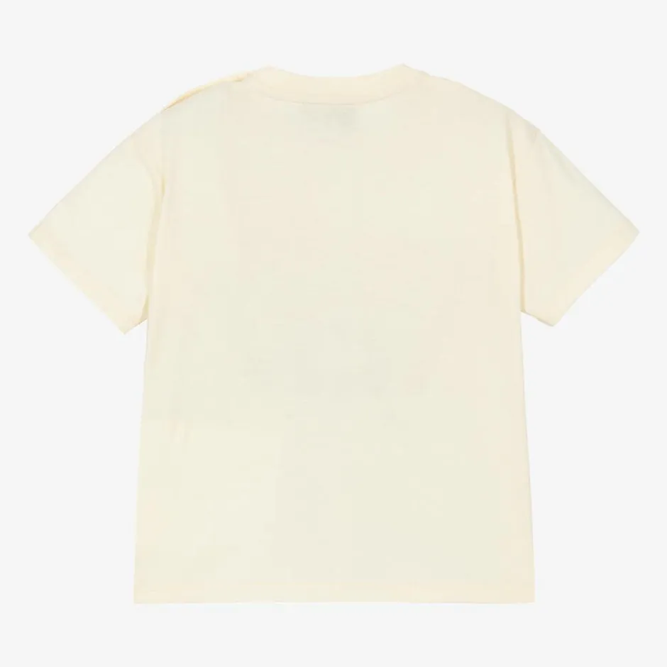 Gucci Girls Ivory Cotton T-Shirt Outlet