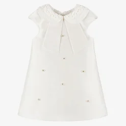 Lapin House Girls Ivory Diamanté Flower Dress Sale