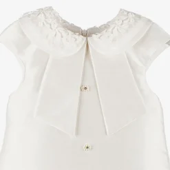 Lapin House Girls Ivory Diamanté Flower Dress Sale