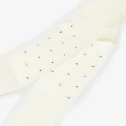 Sevva Girls Ivory Diamanté Tights Clearance