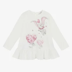Monnalisa Girls Ivory Disney Cotton Tunic Top Online