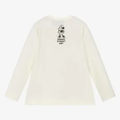 iDO Baby Girls Ivory Disney Print Cotton Top Online