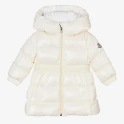 Moncler Enfant Girls Ivory Down Padded Alis Coat Hot