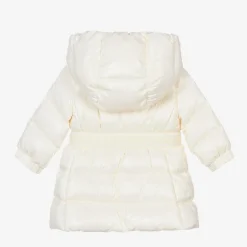 Moncler Enfant Girls Ivory Down Padded Alis Coat Hot