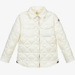 Moncler Enfant Girls Ivory Down Padded Jacket Outlet