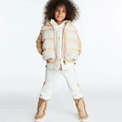 Moncler Enfant Girls Ivory Down Padded Jacket Outlet