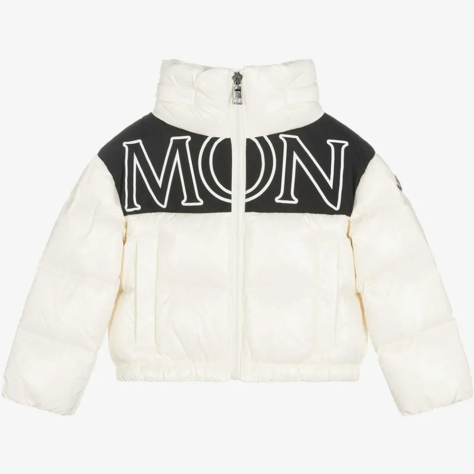 Moncler Enfant Girls Ivory Down Padded Jacket Sale