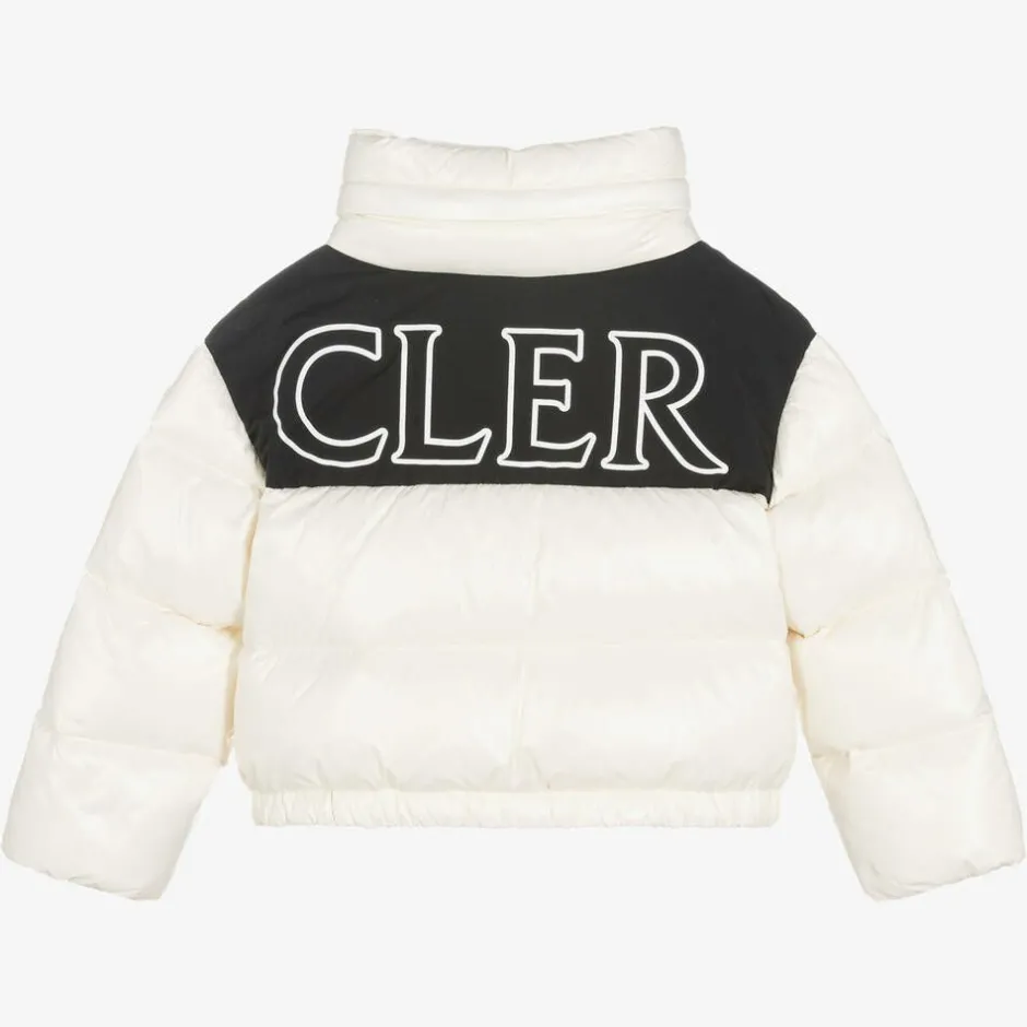 Moncler Enfant Girls Ivory Down Padded Jacket Sale