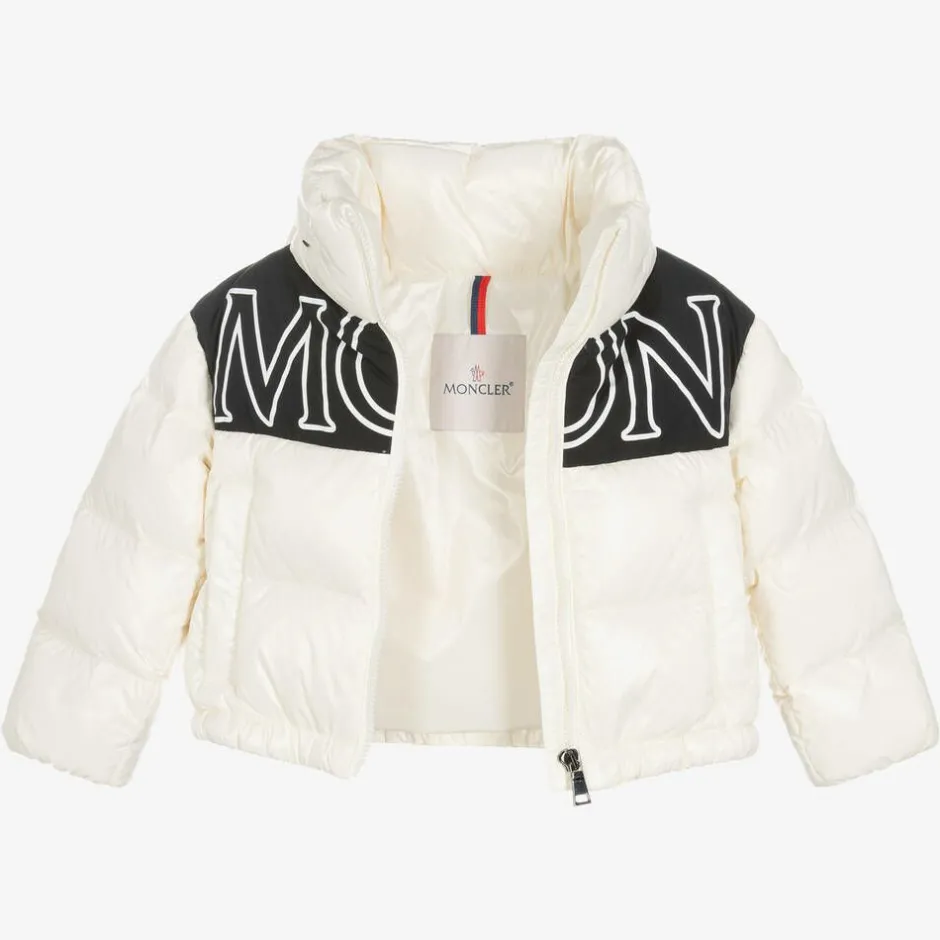 Moncler Enfant Girls Ivory Down Padded Jacket Sale