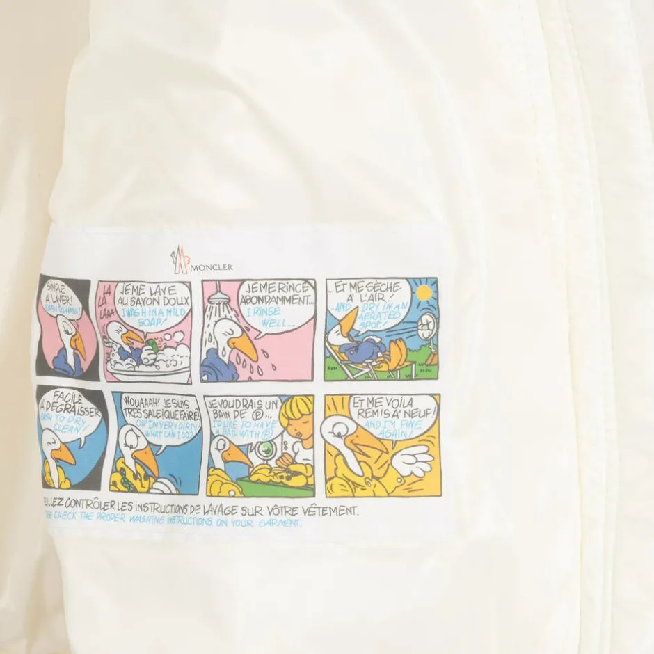 Moncler Enfant Girls Ivory Down Padded Jacket Sale