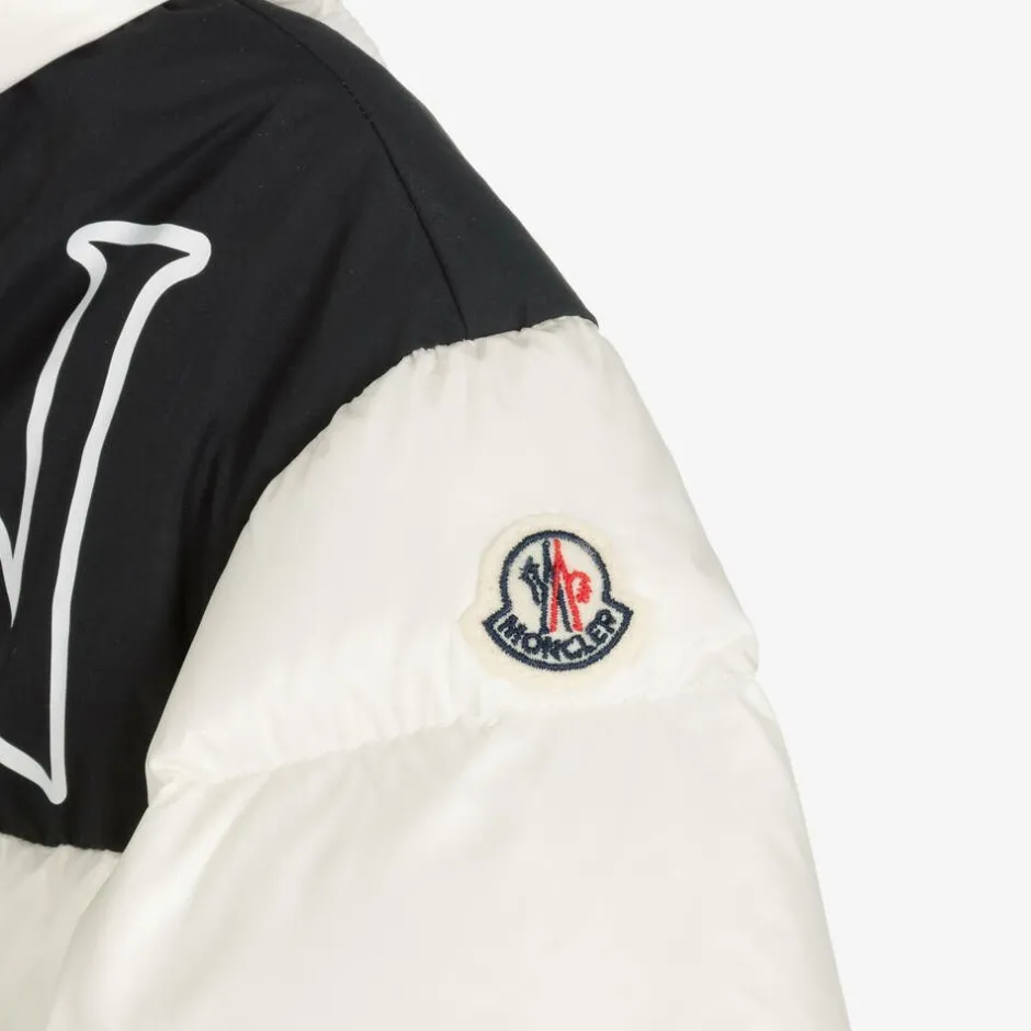 Moncler Enfant Girls Ivory Down Padded Jacket Sale