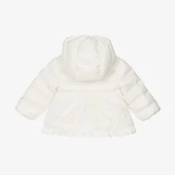 Moncler Enfant Girls Ivory Down Padded Odile Coat Clearance