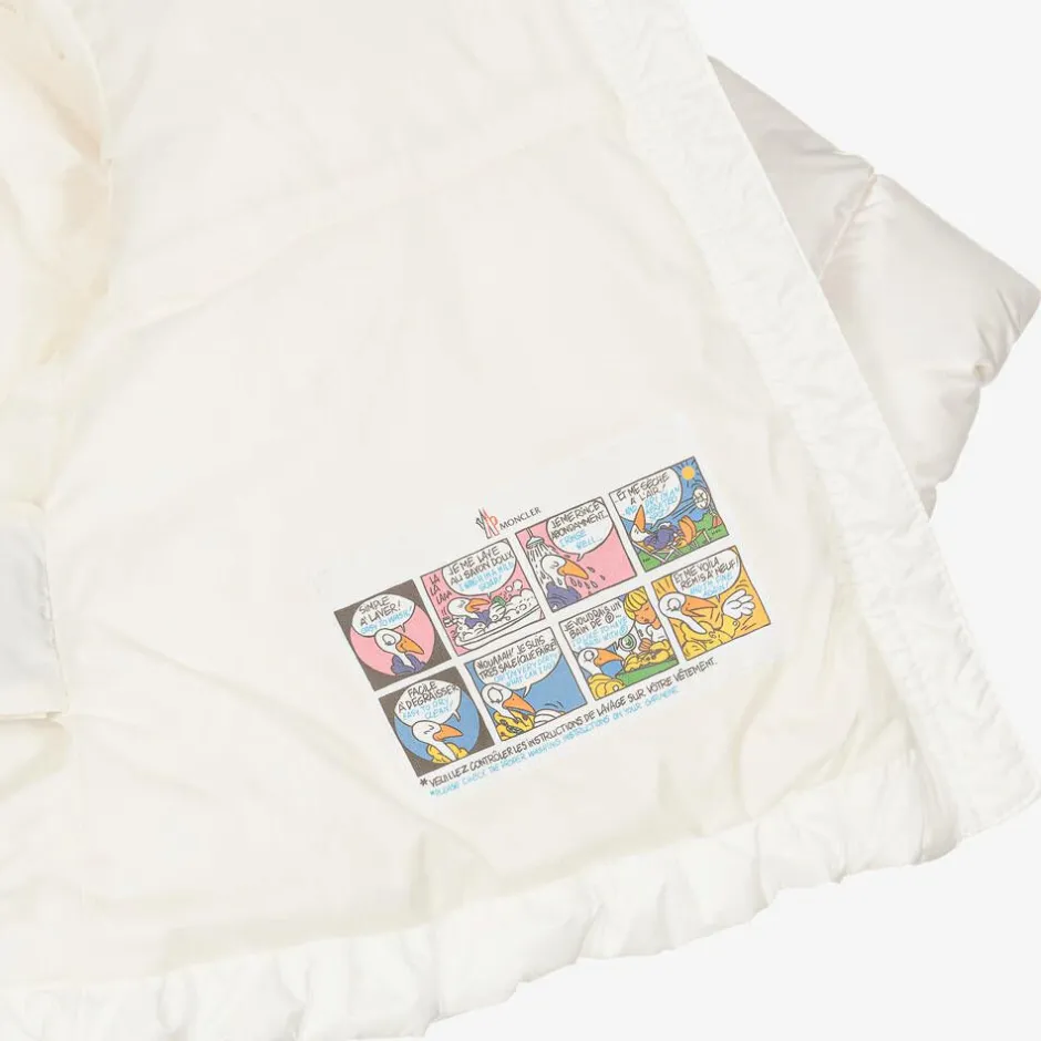 Moncler Enfant Girls Ivory Down Padded Odile Coat Clearance