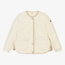 Moncler Enfant Girls Ivory Down-Quilted Ursella Jacket Hot