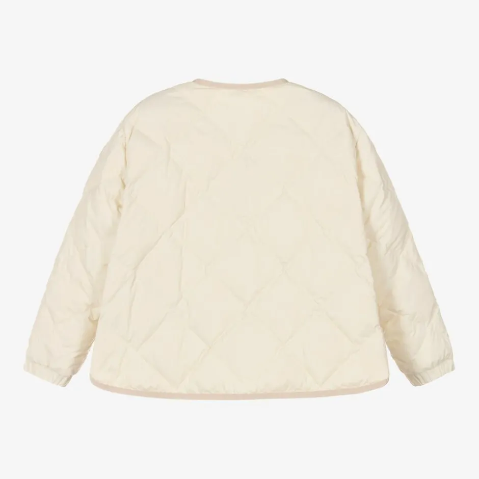 Moncler Enfant Girls Ivory Down-Quilted Ursella Jacket Hot