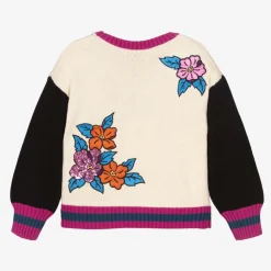 KENZO KIDS Girls Ivory Embroidered Tiger Sweater Sale