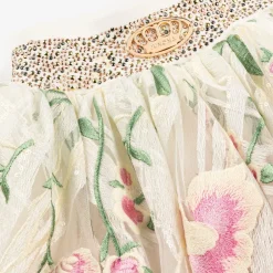 Junona Girls Ivory Embroidered Tulle Skirt Sale