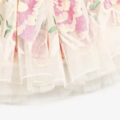 Junona Girls Ivory Embroidered Tulle Skirt Sale