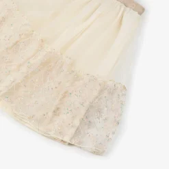 AIGNER Girls Ivory Embroidered Tulle Skirt Discount