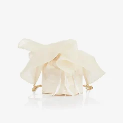 Junona Girls Ivory Embroidered Tulle Bag (12cm)