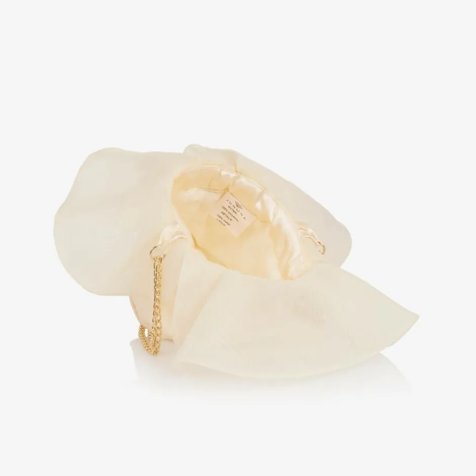 Junona Girls Ivory Embroidered Tulle Bag (12cm)