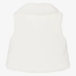 Lapin House Girls Ivory Faux Fur Gilet Clearance