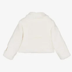 Billieblush Girls Ivory Faux Fur Jacket Online
