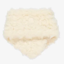 Moncler Enfant Girls Ivory Faux Fur Neck Warmer New